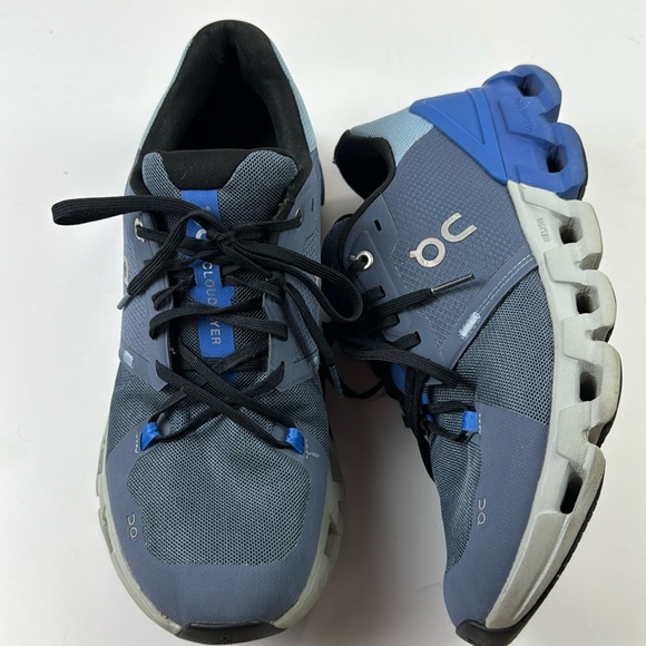 On Cloud On Running Shoes Cloudflyer Men's Metal Lapis Blue Slate Black 9.5 - Picture 2 of 10